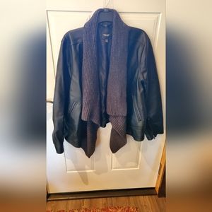 Simply Vera Wang black leather jacket XXL